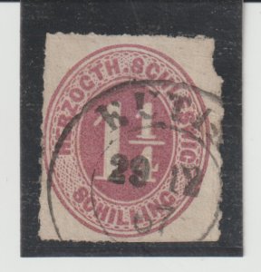 Germany-Schleswig-Holstein Scott # 22 Used CV.$25. pulled corner