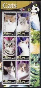 BENIN - 2003 - Domestic Cats #2 - Perf 6v Sheet - MNH - Private Issue