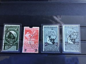 Italy Kingdom Jubilee Anniversary used cat 100+ one damaged stamps  R24732