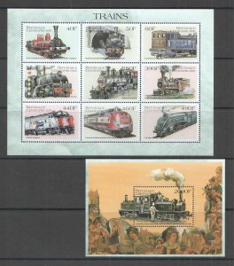 A0973 Central Africa Transport Trains Locomotives Kb+Bl Mnh