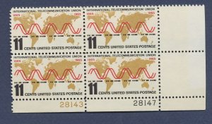 USA - Scott 1274 - MNH plate block . LR plate 28147-12843 - 11 cents - ITU