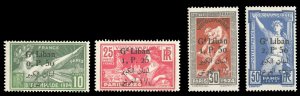 Lebanon #45-48 Cat$260, 1924 Surcharges, set of four, never hinged