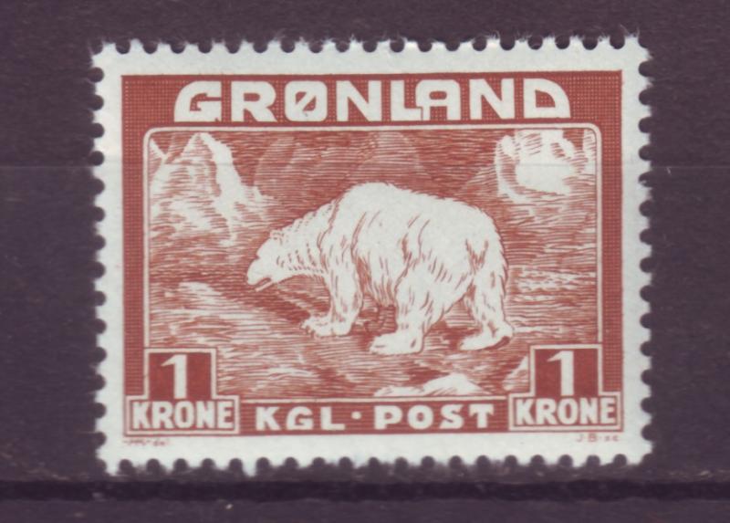 J16553 JLstamps 1938-46 greenland mnh #9 polar bear