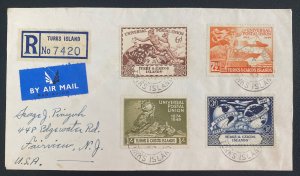 1952 Turks Islands Airmail Cover To Fairview NJ USA Universal Postal Union