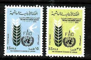 Jordan-Sc#398-9- id7-unused hinged set-Freedom from hunger-1963-