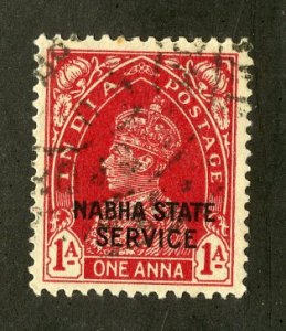 INDIA-NABHA STATE O39 USED BIN $1.00