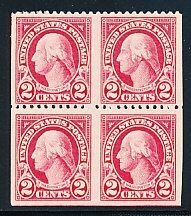 (554a), straight edge block of 4, SUPERB, og, top pair NH (PF cert) - 424328