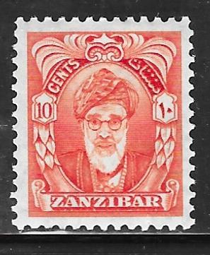 Zanzibar 231: 10c Sultan Khalifa bin Harub, MH, F-VF