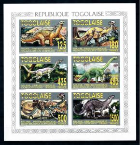 [75891] Togo 1990 Prehistoric Animals Dinosaurs Imperf. Mini Sheet MNH