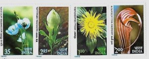 INDIA Sc 959-62 NH ISSUE of 1982 Plants