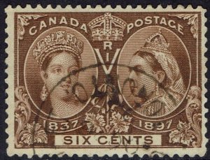 CANADA 1897 QV JUBILEE 6C USED 
