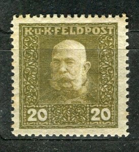 AUSTRIA; 1915 F. Joseph KUK FELDPOST issue fine Mint hinged 20h. value