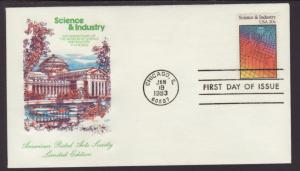 US 2031 Science and Industry 1983 Postal Arts U/A FDC