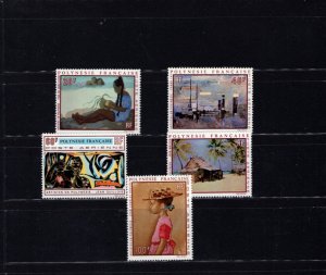 French Polynesia C63-67 Art Painting 1970 VF MNH Complete Set #2 #1LC