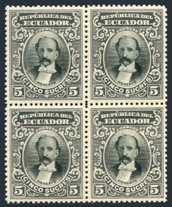Ecuador 152 block/4, MNH. Michel 121. Pedro Moncayo, 1901.