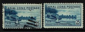 Canal Zone SC# C18, Used and Mint Hinged, Hinge Remnant - Lot 092017