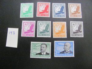 GERMANY 1934 MNH  SC C46-56 ZEPPELIN  SET XF 750 EUROS (191)