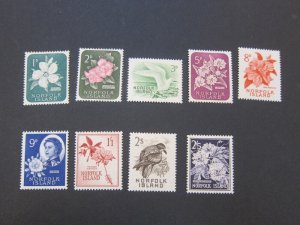 Norfolk Island 1960 Sc 29-34,36-9 MH