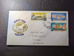 1964 Pitcairn Islands Souvenir First Day Cover FDC to Rotorua New Zealand NZ