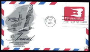 UC47 13c Dove Air Mail envelope, ArtCraft, FDC