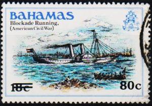 Bahamas. 1983 80c on 18c S.G.648 Fine Used