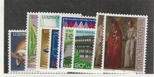 Luxembourg, Postage Stamp, #763-770, 773-774 Mint NH, 1987