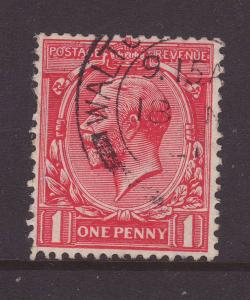 1912 GB 1d Wmk Inverted F/U SG357wi