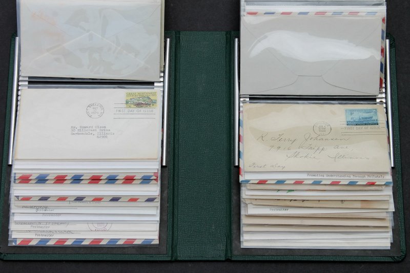 VDP FLIP FILE FIRST DAY COVER ALBUM  with 50 Unique Covers FDC, 1st Flight, DPO