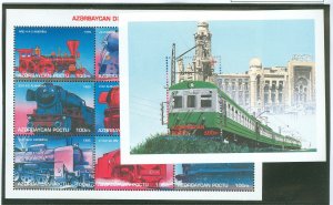 Azerbaijan #547-548 Mint (NH) Souvenir Sheet