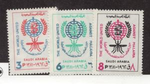 KSA Kingdom of Saudi Arabia Scott #252-54 * MH Fight Malaria postage stamps 