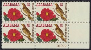 #1375 6c Alabama Statehood, Plate Block [31277 LR] Mint **ANY 5=FREE SHIPPING**