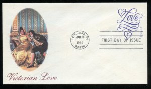 US U644 33 cent Envelope 1999 Love issue UA Fleetwood cachet FDC