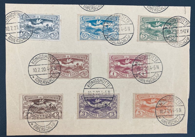 1920 Konigshutte Upper Silesia Souvenir Sheet Plebiscite Stamps Cover