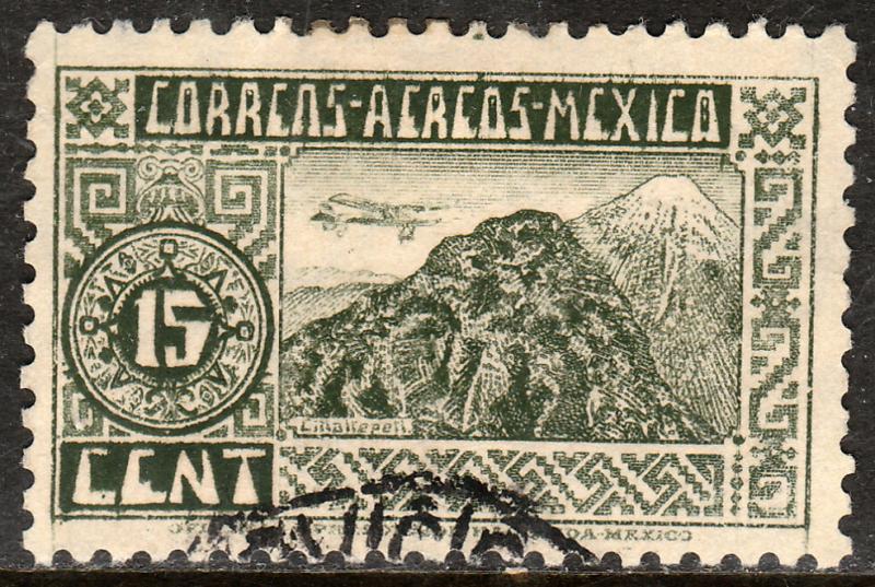 MEXICO C172, 15c 1934 Definitive Wmk Gobierno... 279 USED. F-VF. (705)