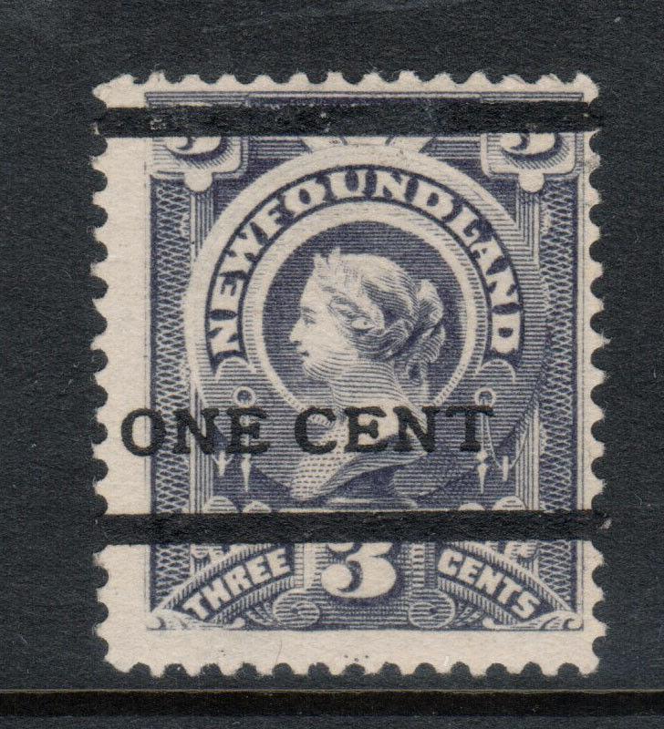 Newfoundland #76 Mint Never Hinged Type B Overprint **With Certificate**