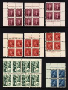 Canada #018 - #045 3c-20c 1960-62 G Overprint Plate #Block Lot Mint 8 Items