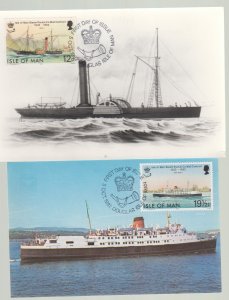 Isle Of Man 1982 - Steam Packet set 2 Maxicard