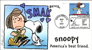 #3507 Peanuts - Snoopy Plate Bevil FDC