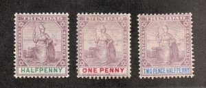 Trinidad & Tobago - SG# 114, 115, 117 MH (rem)       -        Lot 0324218