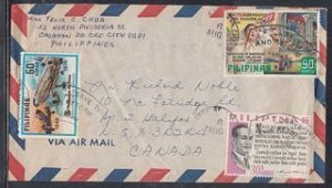 Philippines - Aug 1976 Registered Cover to Canada