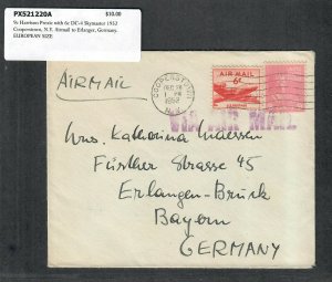 1952 Prexie Cover 9c Harrison Cooperstown NY Airmail