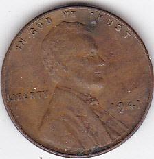 1 Cent \Wheat Penny\ 1941