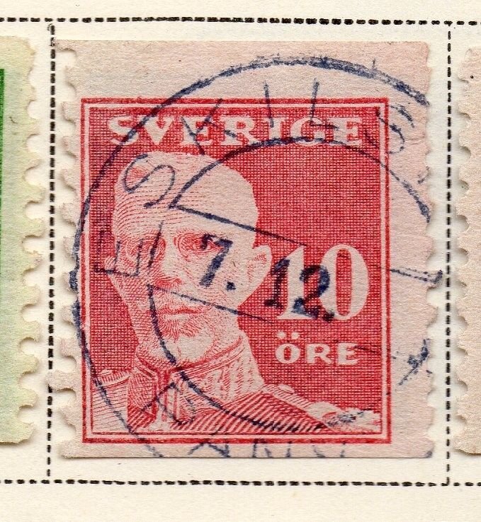 Sweden 1920-22 Early Issue Used 10ore. 219673