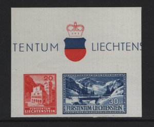 Liechtenstein  #B14a-b   MNH  1936  postal museum pair from sheet