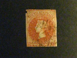 Australia/South Australia #6b used nick at UL corner oreange red a198.9164