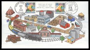 #2245 Village Scene Collins FDC