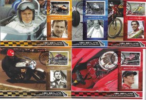 NEW ZEALAND 2009 CHAMPIONS OF MOTORSPORT 5 MAXI CARDS  MNH 