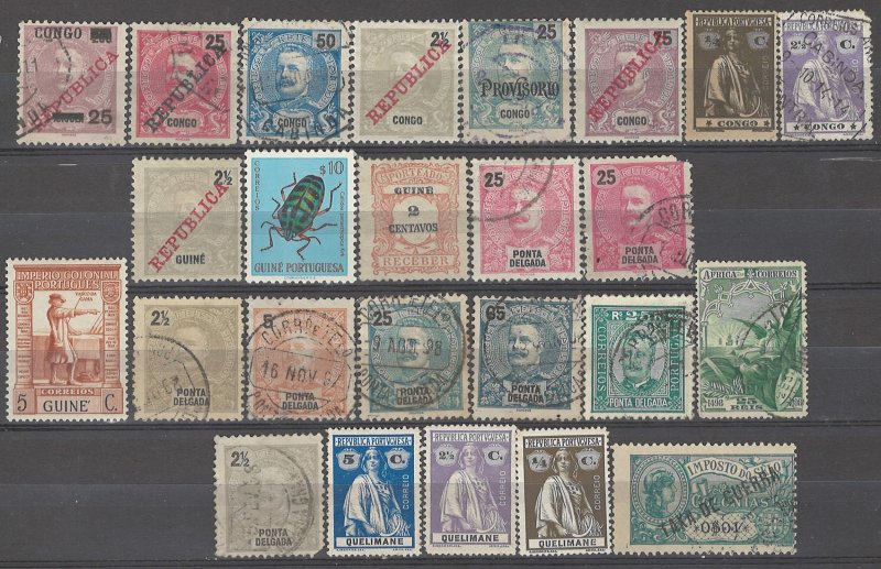 COLLECTION LOT # 3822 PORTUGESE COLONIES 25 STAMPS 1885+ CV+$19