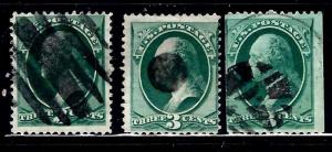 Selected 1870s-1890s Fancy Cancels Used on Contemporary USA Classic Stamps..[DS]