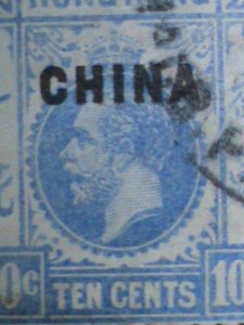 CHINA STAMPS: 1922-27 SC#22 BRITISH OFFICE IN CHINA- USED STAMP-MOST DEMAND.